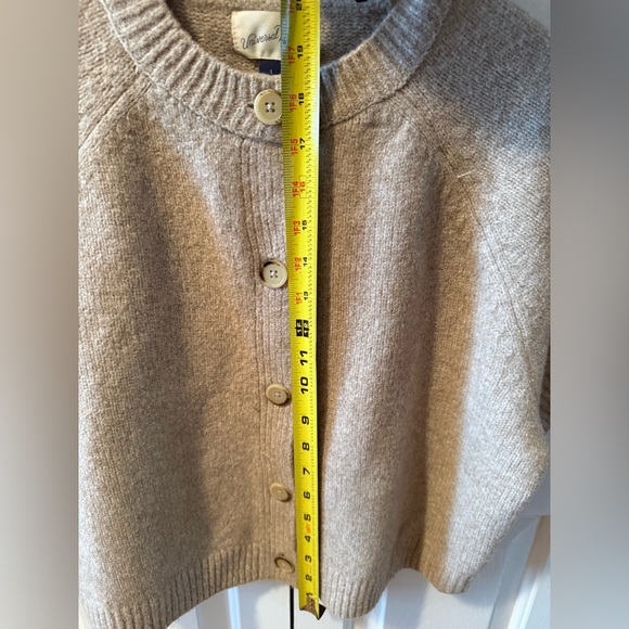 Universal Thread Button Up Short Sleeve Cardigan Tan Size Large - Picture 8 of 14